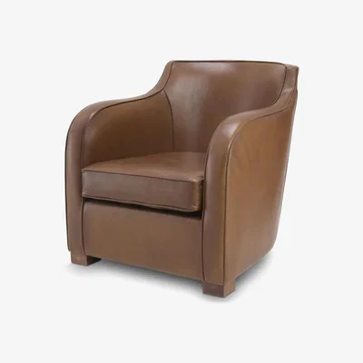 Olivia's Eichholtz Berkshire Club Chair in Tobacco Leather