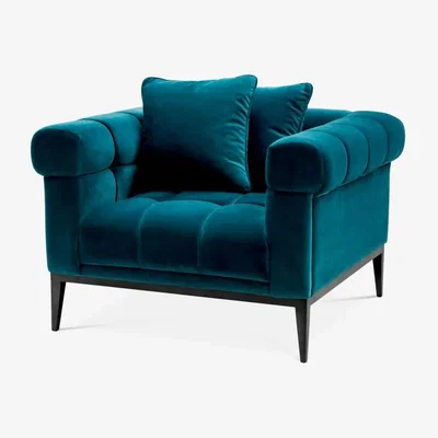 Olivia's Eichholtz Aurelio Chair in Savona Sea Green Velvet