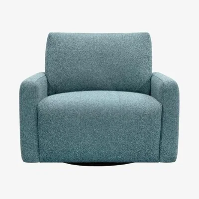 Downtown Jay Blades X G Plan Morley Swivel Chair - Body Fabric, Leather, Tweed