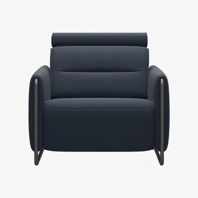 Downtown Stressless Emily Chair With Steel Arm - Batick Leather, Minimal