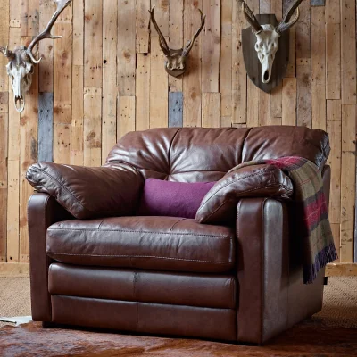 Downtown Alexander and James Ellison Lounge Chair - Byron Leather
