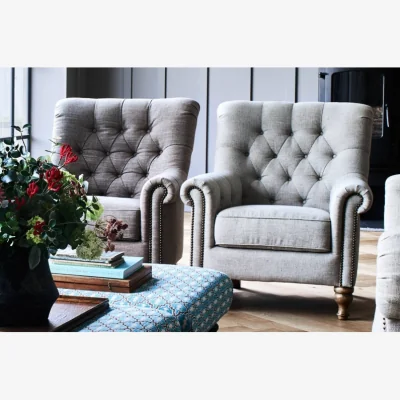 Downtown Alexander and James Keats Accent Chair - Leather Grade A