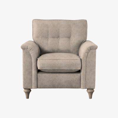 Downtown Parker Knoll Rowan Button Back Armchair - Fabric Grade C, Cotton