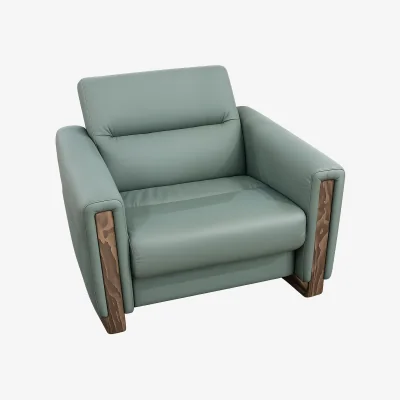 Downtown Stressless Fiona Chair in Leather - Velaro Leather - 2 x Wood Arms