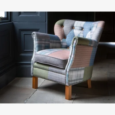 Downtown Jester Cool Hues Patchwork Tub Chair