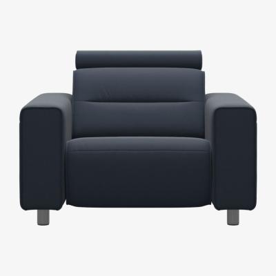 Downtown Stressless Emily Chair With Wide Arms - Cori Leather, Minimal