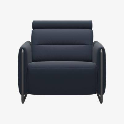Downtown Stressless Emily Chair With Steel Arm - Fabric, Minimal