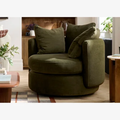 Downtown Vogue Williams Piccadilly Large Swivel Chair - Mini Boucle