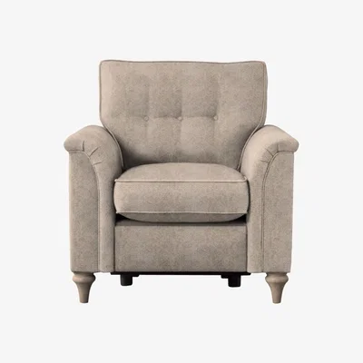 Downtown Parker Knoll Rowan Button Back Armchair With Power Footrest - Fabric Grade A, Cotton