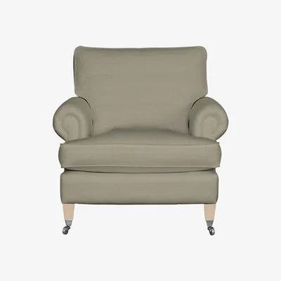 Perch and Parrow Delcor Fulham Armchair in Winter Rye