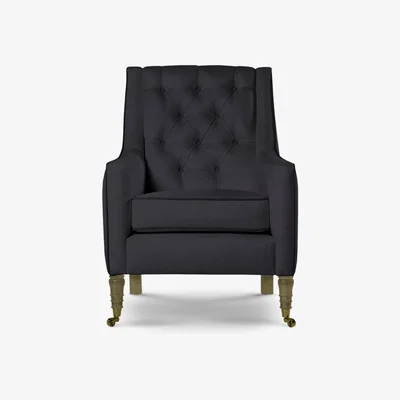Perch and Parrow Delcor Duke Armchair in Violet Leaf
