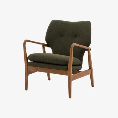 Perch and Parrow Jean Mid-Century Armchair in Green