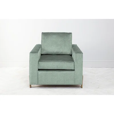 Perch and Parrow George Armchair in Thyme Green