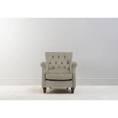 Perch and Parrow Algernon Armchair in Diamond Dust