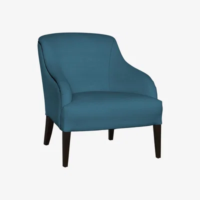 Perch and Parrow Delcor Charles Armchair in Spanish Blue