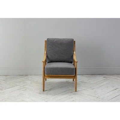 Perch and Parrow Aldona Iron Grey Linen Armchair