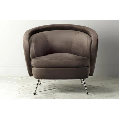 Perch and Parrow Murray Velvet Tub Chair in Taupe