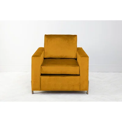 Perch and Parrow George Armchair in Medallion Gold