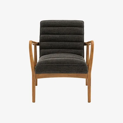 Perch and Parrow Scott Armchair in Charcoal Boucle