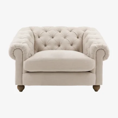 Perch and Parrow Heritage Armchair in Cream