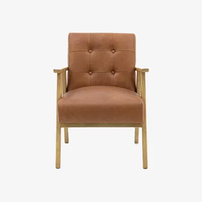 Perch and Parrow Dalton Armchair in Antique Brown Leather