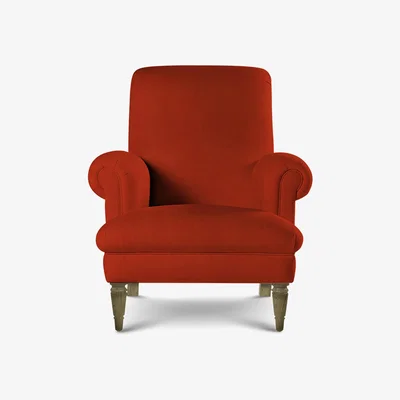 Perch and Parrow Delcor Petite Armchair in Marmalade Orange