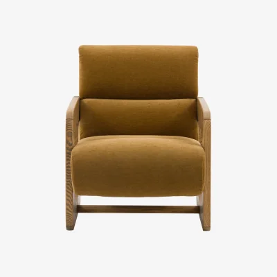 Perch and Parrow Polo Armchair in Ochre