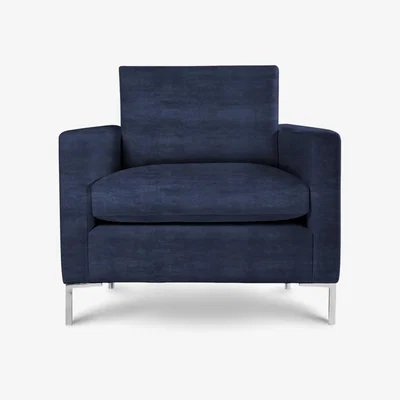 Perch and Parrow Delcor Metro Armchair in Blue Lavender