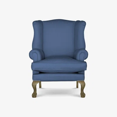 Perch and Parrow Delcor Georgian Wing Armchair in Oxford Blue