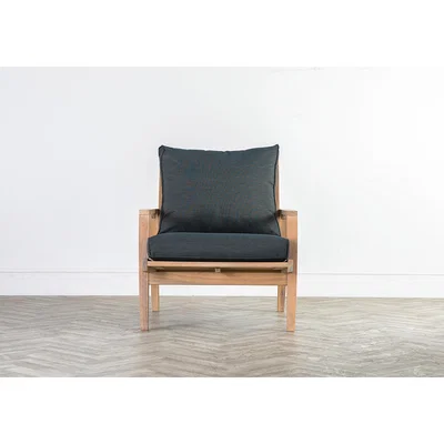 Perch and Parrow Lawrence Outdoor Acacia Armchair in Storm Grey