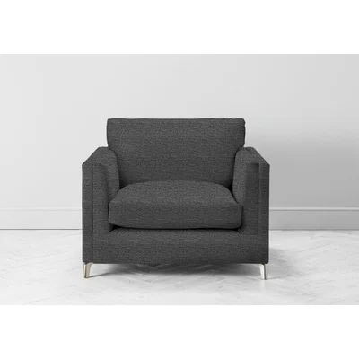 Perch and Parrow Chris Armchair in Hola Black