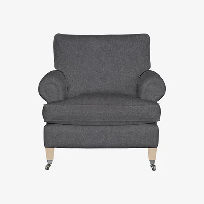 Perch and Parrow Delcor Fulham Armchair in Crow Black
