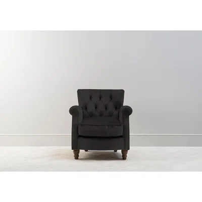 Perch and Parrow Algernon Armchair in Obsidian Black