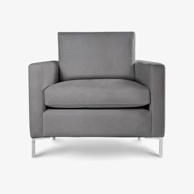 Perch and Parrow Delcor Metro Armchair in Silver Weave