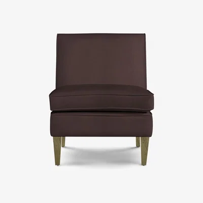 Perch and Parrow Delcor Earl Armchair in Dark Grape