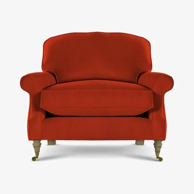 Perch and Parrow Delcor Ridley Armchair in Marmalade Orange