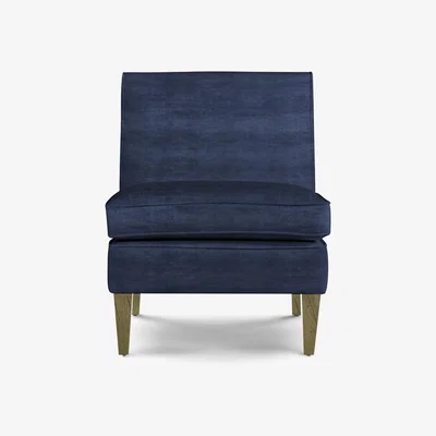 Perch and Parrow Delcor Earl Armchair in Blue Lavender