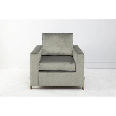 Perch and Parrow George Armchair in Silver Weave