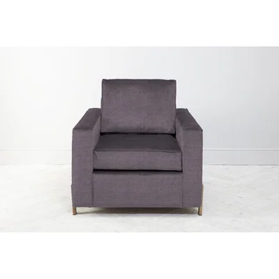 Perch and Parrow George Armchair in Violet Leaf