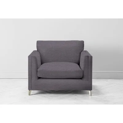 Perch and Parrow Chris Armchair in Violet Leaf
