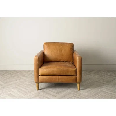 Perch and Parrow Citadel Leather Armchair in Vintage Brown