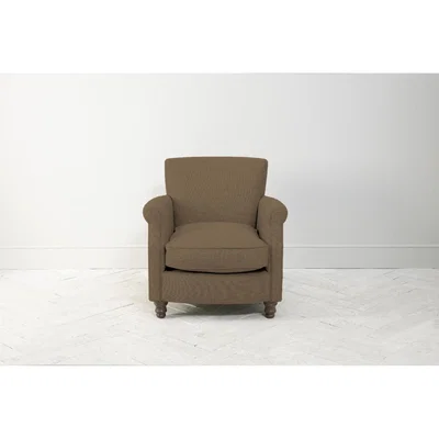 Perch and Parrow Robyn Armchair in Saddle Brown