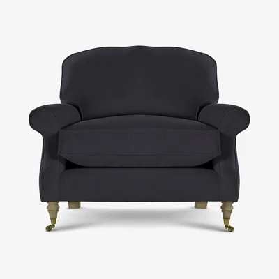 Perch and Parrow Delcor Ridley Armchair in Violet Leaf