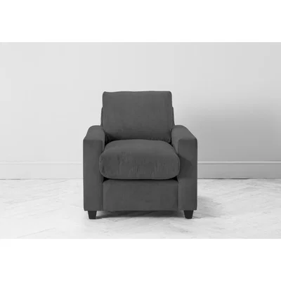 Perch and Parrow Mimi Armchair in Eggshell Grey