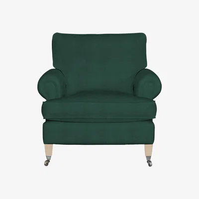 Perch and Parrow Delcor Fulham Armchair in Ocean Reef