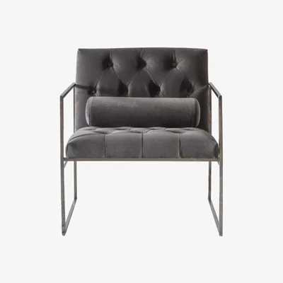 Perch and Parrow Gus Button-Tufted Armchair Velvet