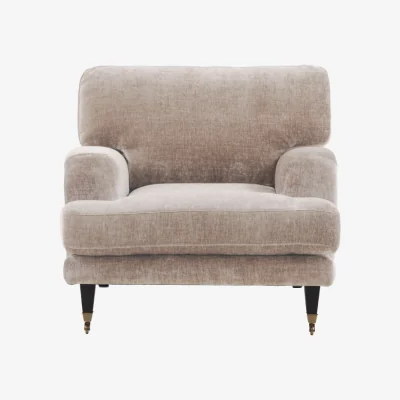 Perch and Parrow Fairmont Armchair in Velour Cream