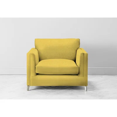 Perch and Parrow Chris Armchair in Summer Buttercup