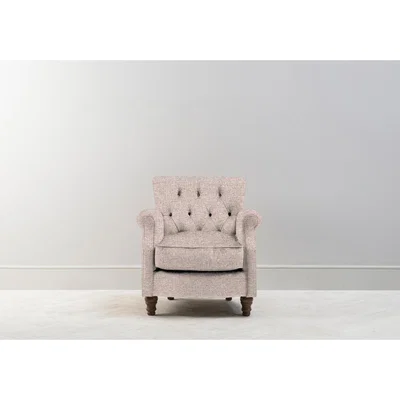 Perch and Parrow Algernon Armchair in Blush Pink