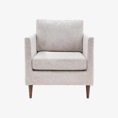 Perch and Parrow Sloucher Armchair in Light Grey